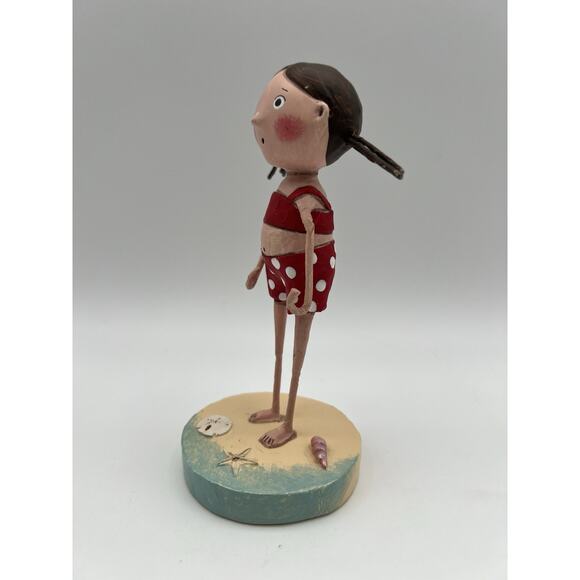 Lori Mitchell Figurine Shelly Sells Seashells Girl at the Beach Missing Bucket - Picture 5 of 9